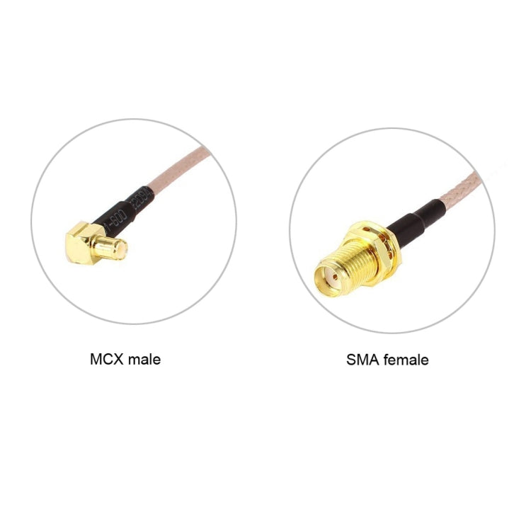 15 cm SMA femelle vers MCX mâle adaptateur à angle droit câble coaxial RF RG316