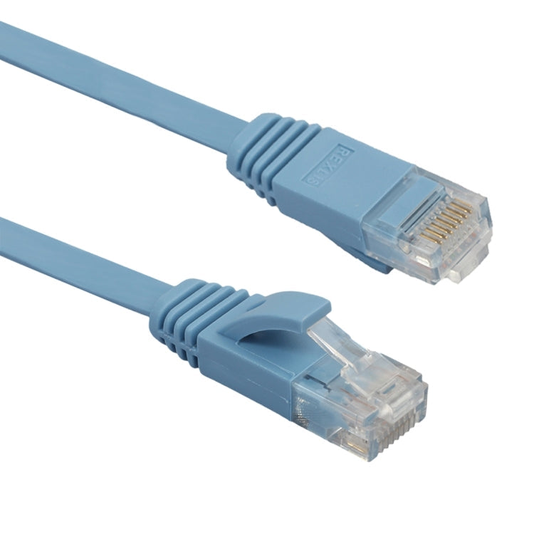 Cable LAN de red Ethernet plano ultrafino CAT6 de 0.5 m Cable de conexión RJ45 (Azul)