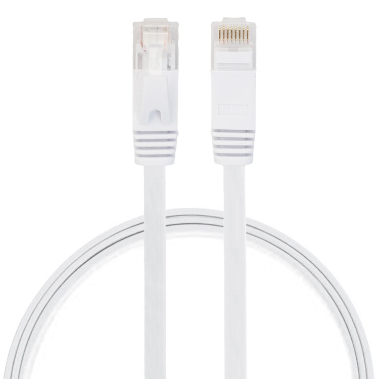 0.5m CAT6 Ultra-thin Flat Ethernet Network LAN Cable RJ45 Patch Cord (White)