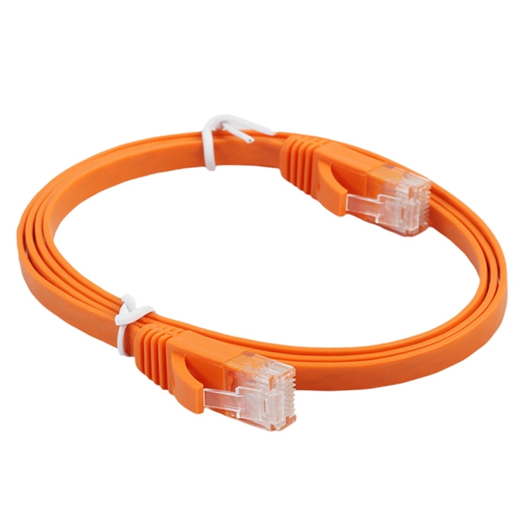 1m CAT6 Ultra-thin Flat Ethernet Network LAN Cable RJ45 Patch Cord (Orange)