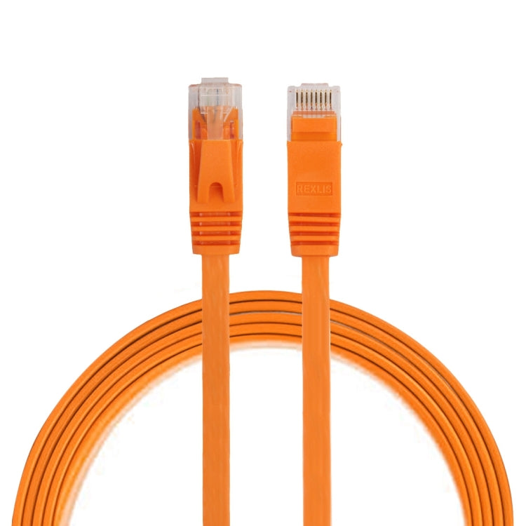 Cable LAN de red Ethernet plano ultrafino CAT6 de 1 m Cable de conexión RJ45 (Naranja)