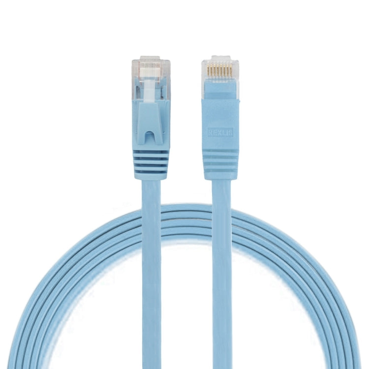 Cable LAN de red Ethernet plano ultrafino CAT6 de 1 m Cable de conexión RJ45 (Azul)