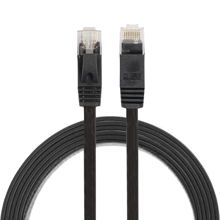 1.8m Ultra-thin CAT6 Flat Ethernet Network LAN Cable RJ45 Patch Cord (Black)