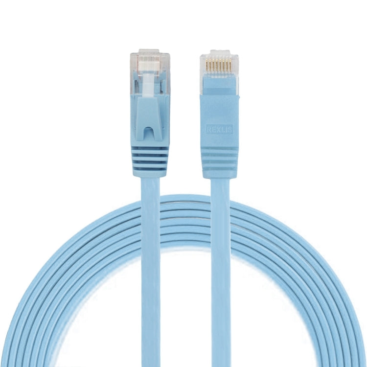 2m Ultra-thin CAT6 Flat Ethernet Network LAN Cable RJ45 Patch Cord (Blue)