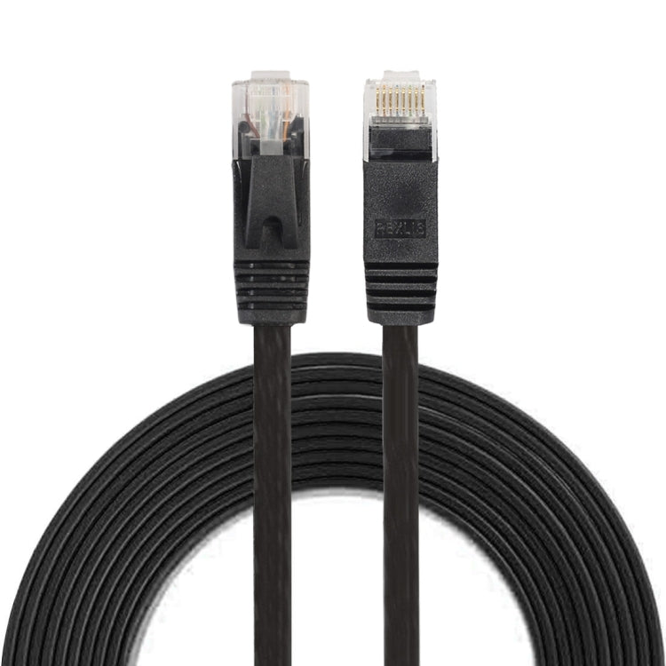 Cable LAN de red Ethernet plano ultrafino CAT6 de 3 m Cable de conexión RJ45 (Negro)