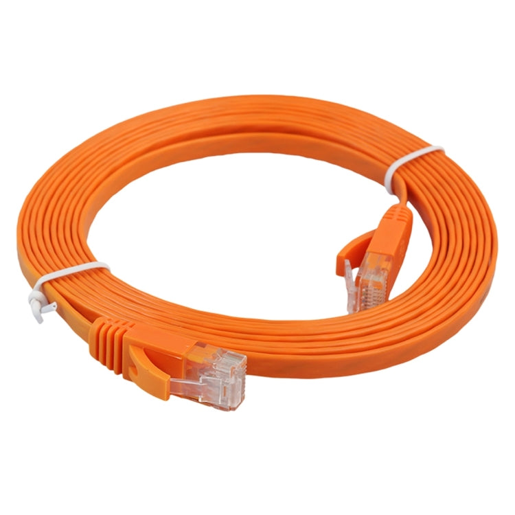 Câble réseau Ethernet plat ultra-fin CAT6 de 3 m Cordon de raccordement RJ45 (Orange)