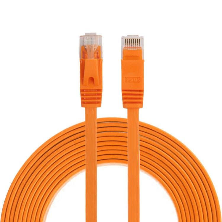 Cable LAN de red Ethernet plano ultrafino CAT6 de 3 m Cable de conexión RJ45 (Naranja)