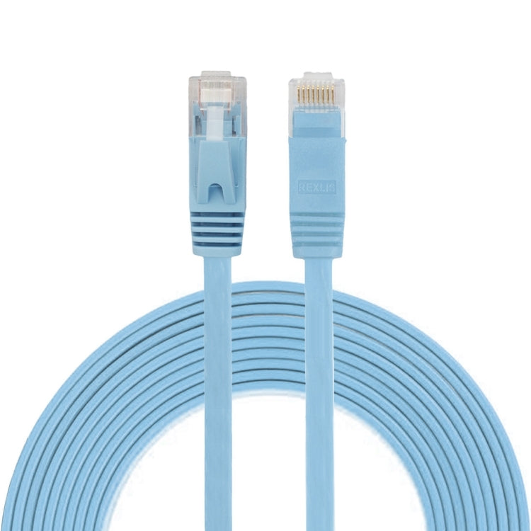 Câble réseau Ethernet plat ultra-fin CAT6 de 3 m Cordon de raccordement RJ45 (Bleu)