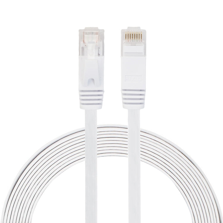 Cable LAN de red Ethernet plano ultrafino CAT6 de 3 m Cable de conexión RJ45 (Blanco)