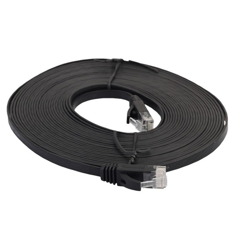 Cable LAN de red Ethernet plano ultrafino CAT6 de 5 m Cable de conexión RJ45 (Negro)