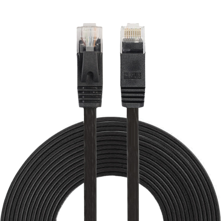 Cordon de raccordement RJ45 pour réseau Ethernet plat CAT6 ultra-fin de 5 m (noir)