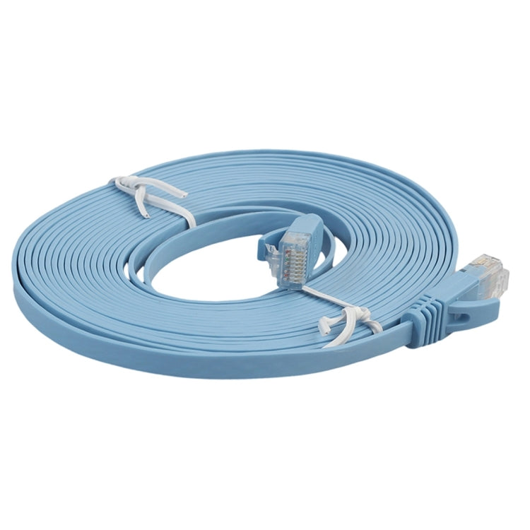 Cable LAN de red Ethernet plano ultrafino CAT6 de 5 m Cable de conexión RJ45 (Azul)