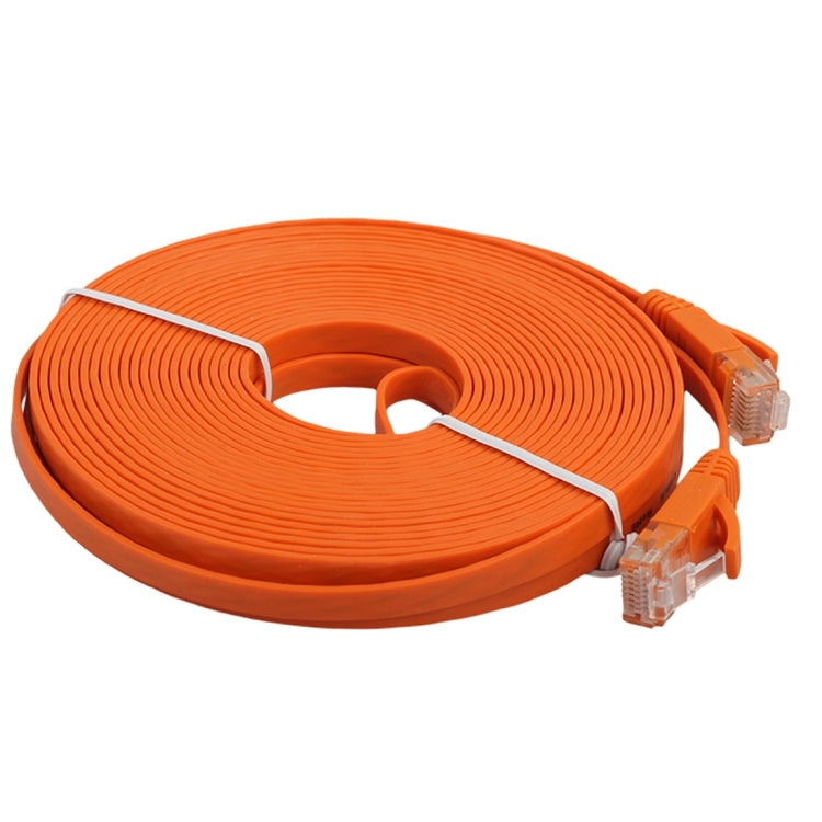 10m CAT6 Ultra-mince Plat Ethernet Réseau LAN Câble RJ45 Patch Cord (Orange)