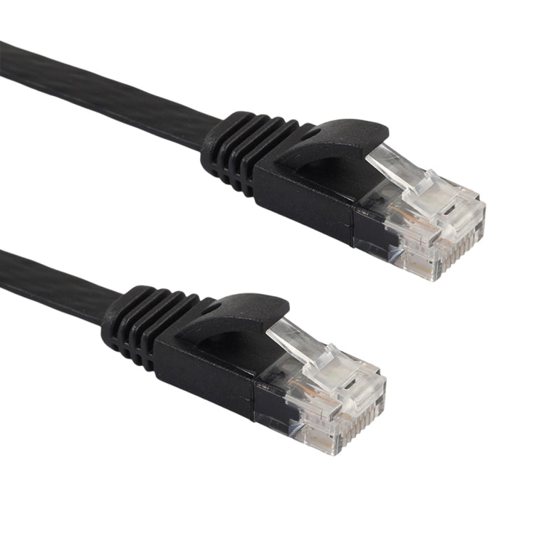 15m Ultra-thin CAT6 Flat Ethernet Network LAN Cable RJ45 Patch Cord (Black)