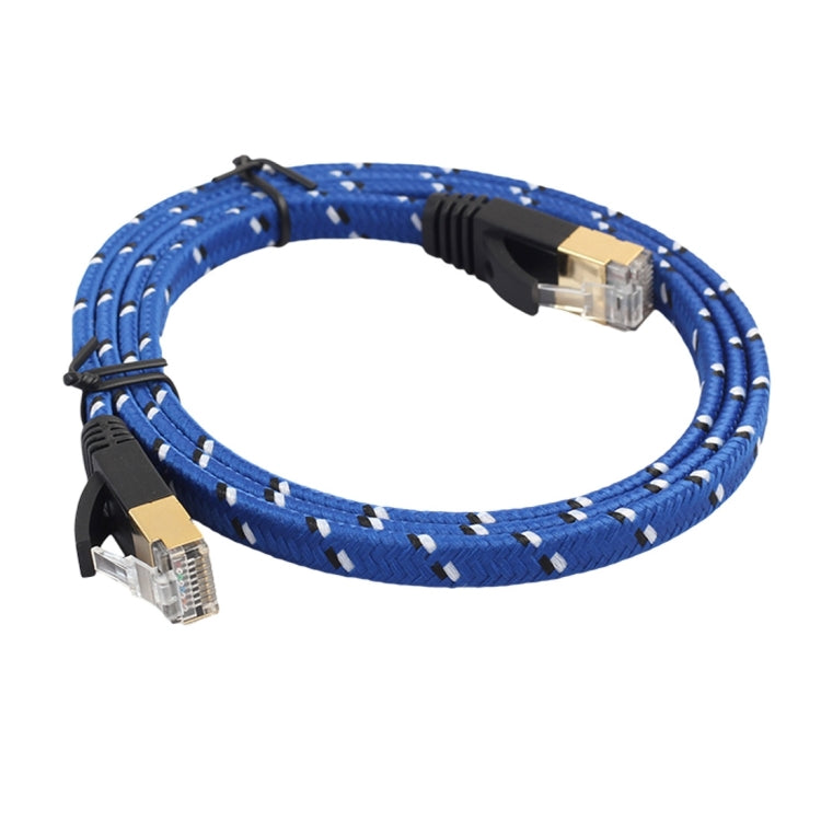 Cable de conexión ultraplano CAT-7 10 Gigabit Ethernet chapado en Oro de 1 m Para red LAN de enrutador módem construido con Conector RJ45 blindado