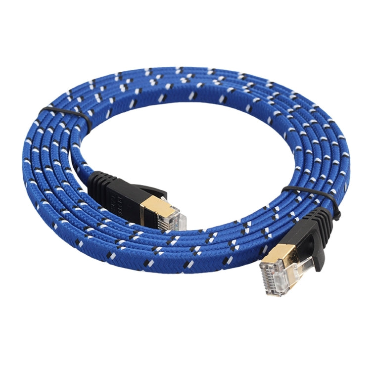 Ultra Flat CAT-7 10 Gigabit Ethernet Patch Cable Gold Plated 3m For Modem Router LAN Network Built With Shielded RJ45 Connector
