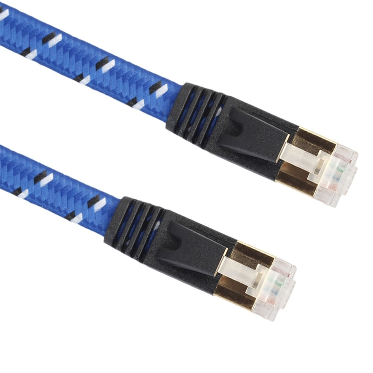 Câble de raccordement ultra plat CAT-7 10 Gigabit Ethernet plaqué or 15 m pour modem routeur réseau LAN construit avec connecteur RJ45 blindé