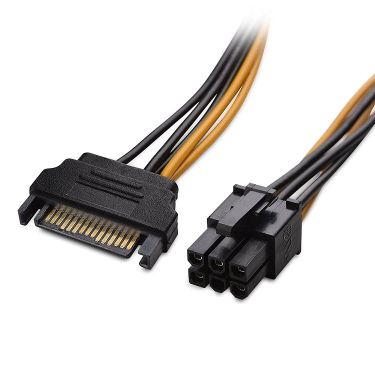 20 cm SATA 15 broches vers 6 broches PCI Express carte vidéo graphique câble d'alimentation Sata