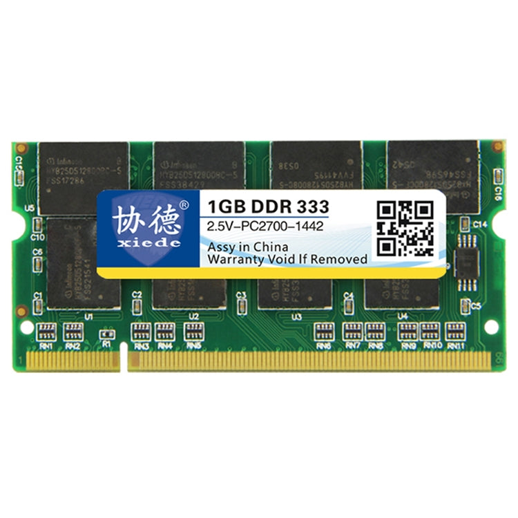 XIEDE X008 DDR 333 MHz 1 Go Module de mémoire RAM à compatibilité complète générale pour ordinateur portable