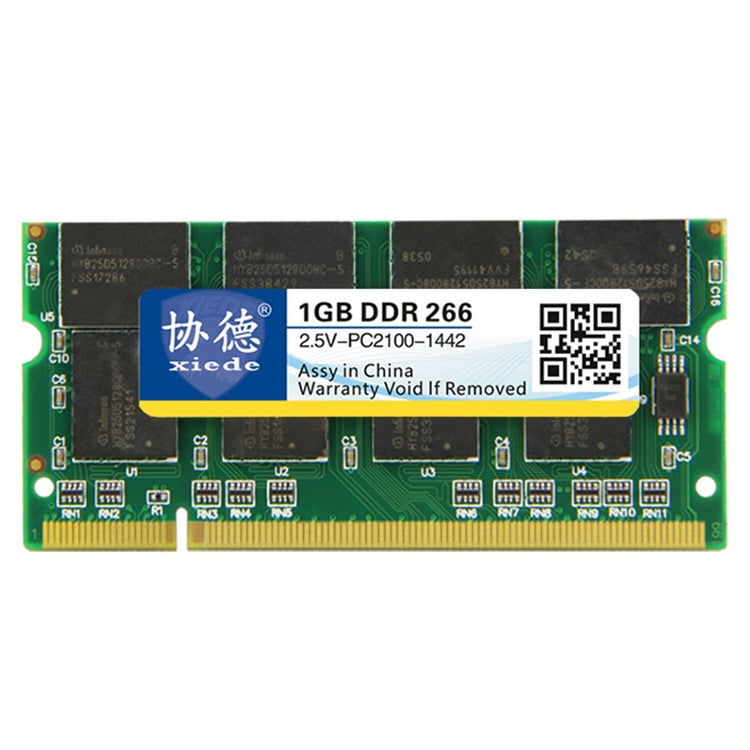 XIEDE X009 DDR 266MHz 1GB Módulo RAM de memoria de compatibilidad total general Para computadora Portátil