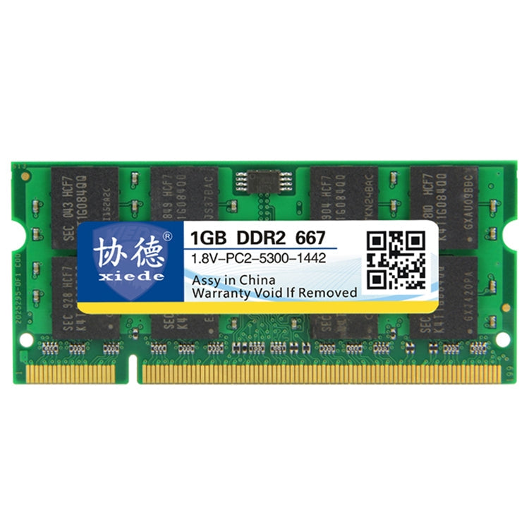 XIEDE X024 DDR2 667MHz 1GB Module de RAM de mémoire de compatibilité complète générale pour ordinateur portable
