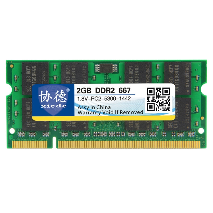XIEDE X025 DDR2 667MHz 2GB Module de RAM de mémoire de compatibilité complète générale pour ordinateur portable