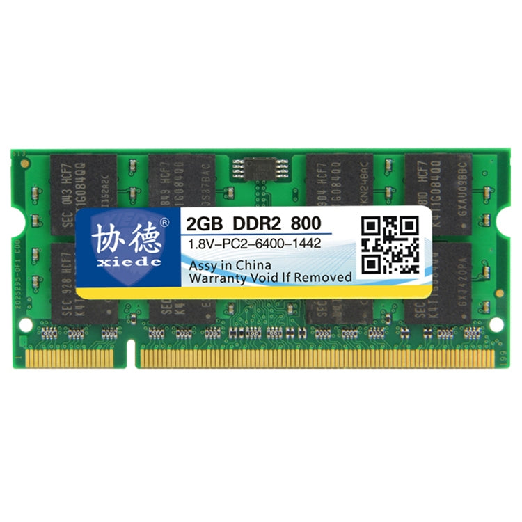 XIEDE X027 DDR2 800MHz 2GB Módulo RAM de memoria de compatibilidad total general Para computadora Portátil