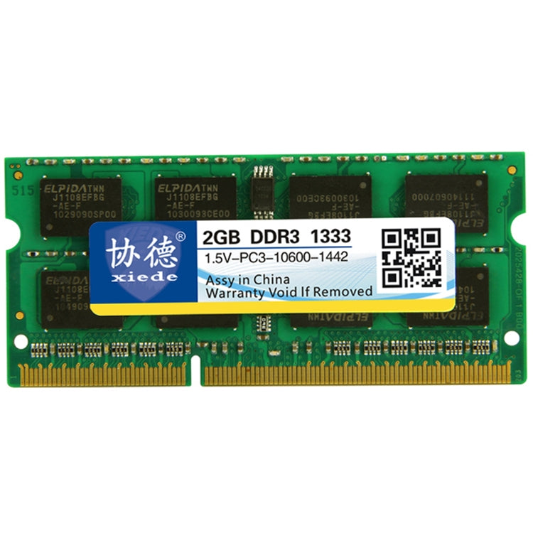 XIEDE X042 DDR3 1333MHz 2GB 1.5V Módulo RAM de memoria de compatibilidad total general Para computadora Portátil