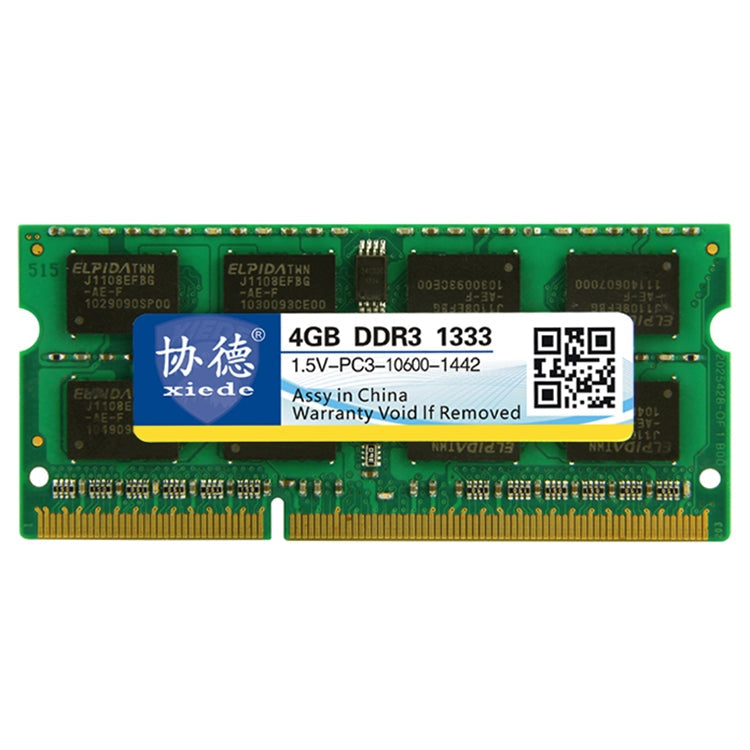 XIEDE X043 DDR3 1333MHz 4GB 1.5V General Full Compatibility Memory RAM Module For Laptop