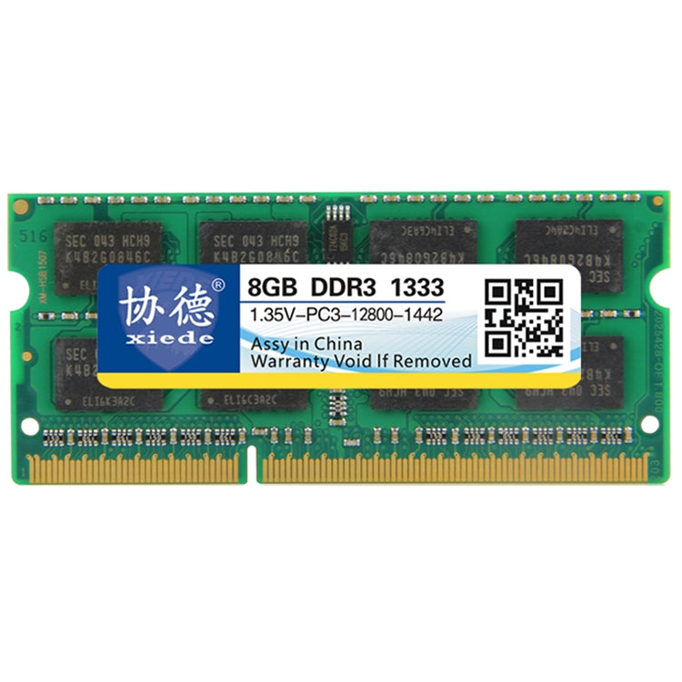 XIEDE X096 DDR3L 1333MHz 8GB 1.35V Module de RAM de mémoire de compatibilité totale générale pour ordinateur portable