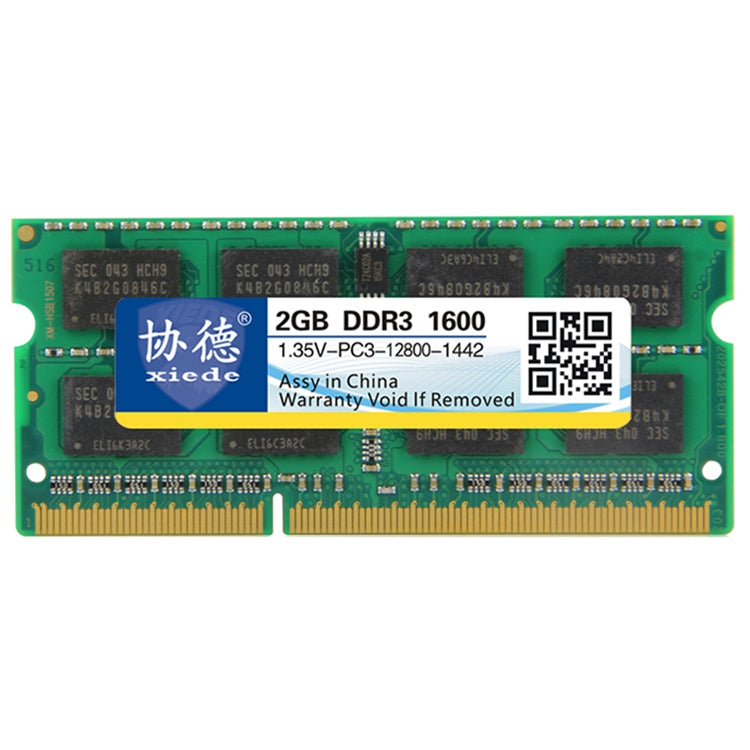 XIEDE X097 DDR3L 1600MHz 2GB 1.35V Module de mémoire RAM de compatibilité totale générale pour ordinateur portable
