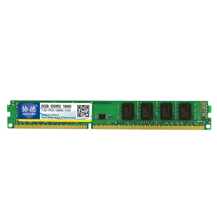 XIEDE X033 DDR3 1600MHz 2GB 1.5V Módulo RAM de memoria de compatibilidad total general Para PC de escritorio