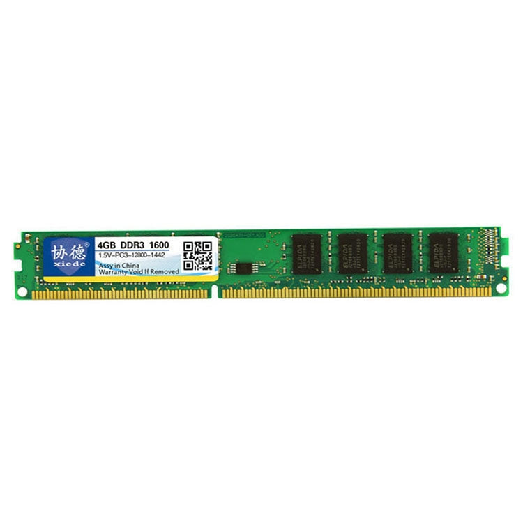 XIEDE X034 DDR3 1600MHz 4GB 1.5V Module de RAM de mémoire de compatibilité totale générale pour PC de bureau