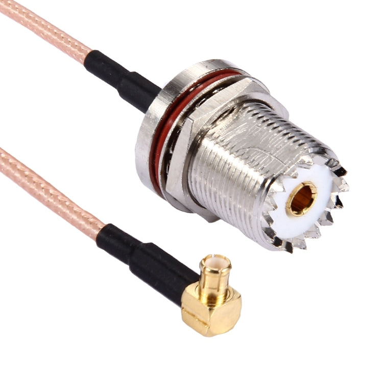 Câble RG316 coudé à 90 degrés UHF femelle à MCX mâle de 15 cm