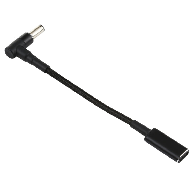 PD 100W 18.5-20V 6.0x0.6 mm Codo a USB-C Tipo-C Adaptador Cable trenzado de Nylon