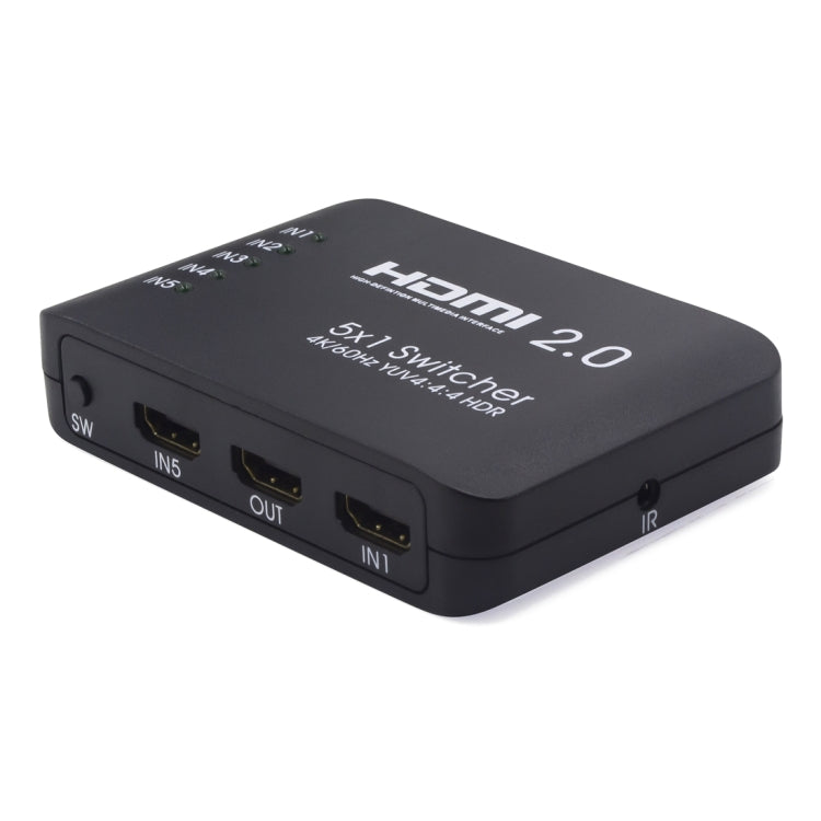 AYS-51V20 Séparateur HDMI 2.0 5x1 4K Ultra HD (Noir)
