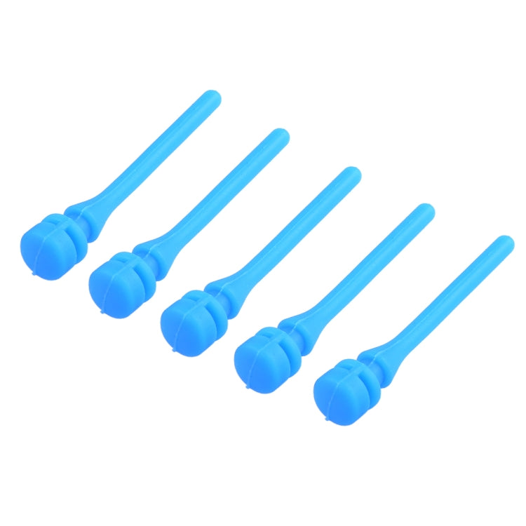 60 PCS 40 mm Anti-vibration Soft Damping Nails Rubber Silicone Computer Fan Screw (Blue)