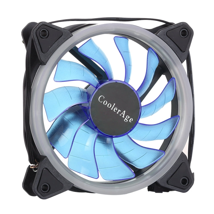 Color LED 12cm 3pin Computer Components Chassis Fan Computer Host Cooling Fan Silent Fan Cooling with Power Connection Cable and Blue Light (Blue)