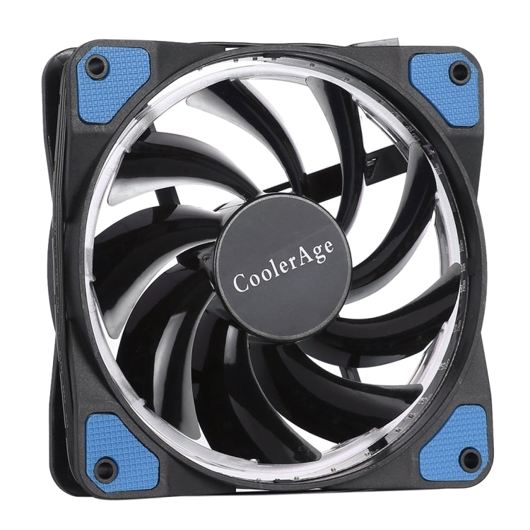 Color LED 12cm 4pin Computer Components Chassis Fan Computer Host Cooling Fan Quiet Fan Cooling with Blue Light (Blue)