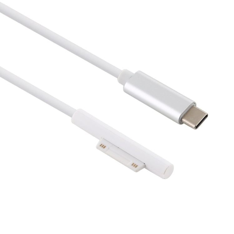 Surface Pro 7 / 6 / 5 to USB-C / Type-C Male Interfaces Power Adapter Charger Cable For Microsoft Surface Pro 7 / 6 / 5 / 4 / 3 / Microsoft Surface Go (White)