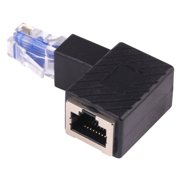 RJ45 Macho al convertidor femenino 90 grados Adaptador de extensión Para CAT5 CAT6 Cable LAN Ethernet red