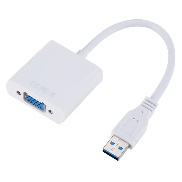Résolution du câble convertisseur de carte graphique externe USB3.0 vers VGA : 720P (blanc)