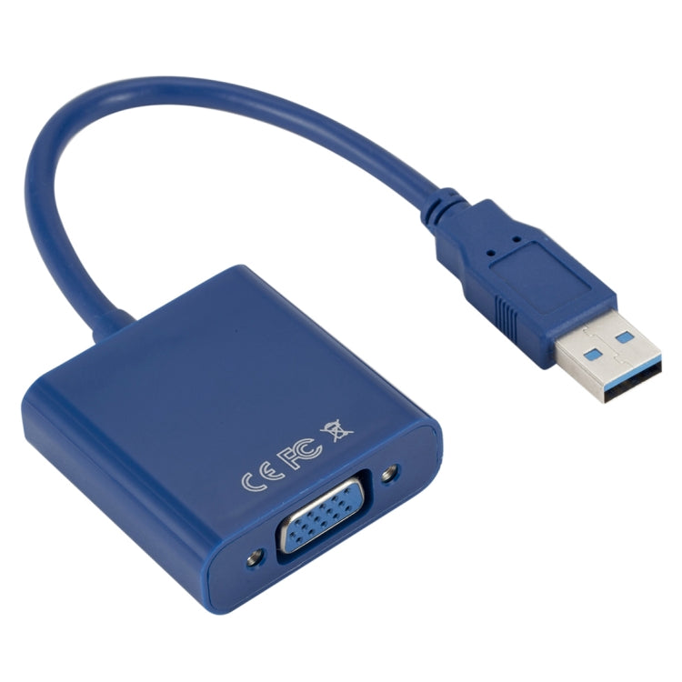 USB3.0 to VGA External Graphics Card Converter Cable Resolution: 1080P (Blue)