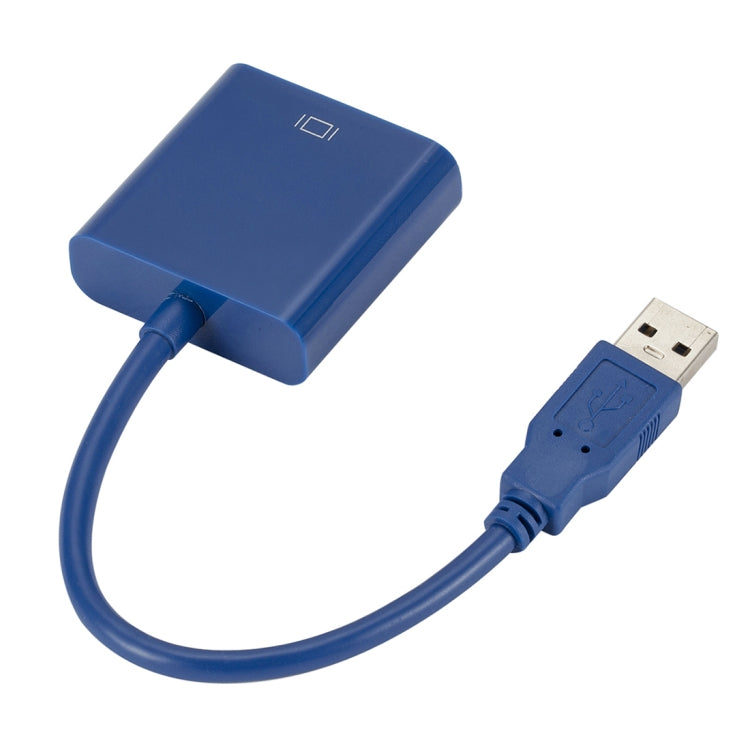 Cable convertidor de Tarjeta Gráfica externa USB3.0 a VGA resolución: 1080P (Azul)