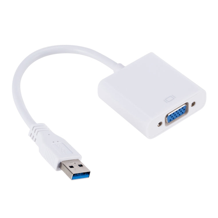 Cable convertidor de Tarjeta Gráfica externa USB3.0 a VGA resolución: 1080P (Blanco)