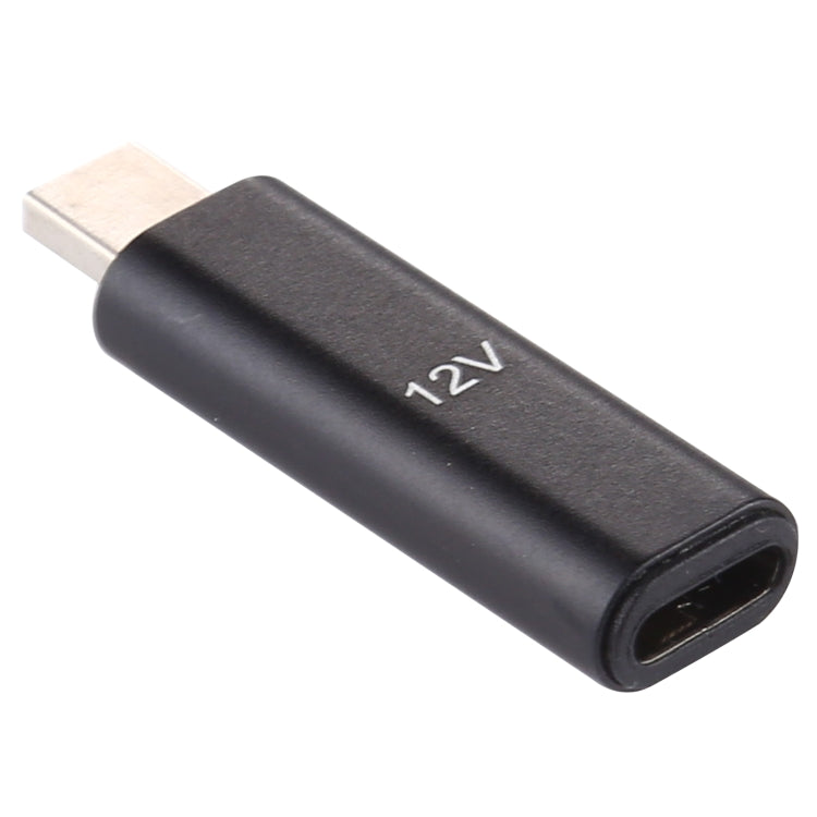 Aluminum Alloy 12V Type C / USB-C Female to PD Adapter for Asus (Black)