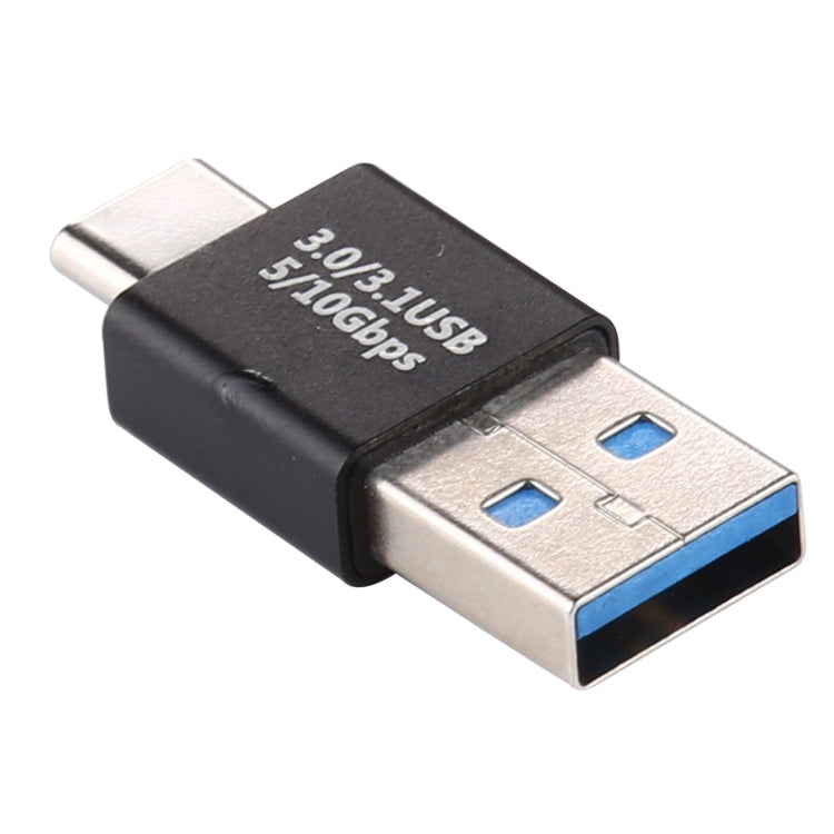 Adaptador de aleación de Aluminio Macho tipo C / USB-C a USB 3.0 Macho (Negro)