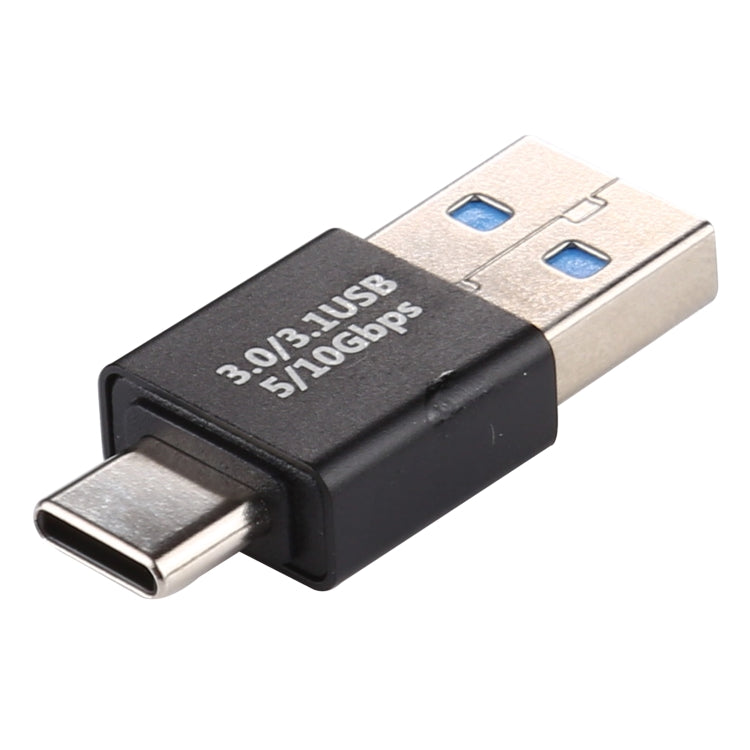 Adaptateur mâle en alliage d'aluminium de type C / USB-C vers USB 3.0 (noir)