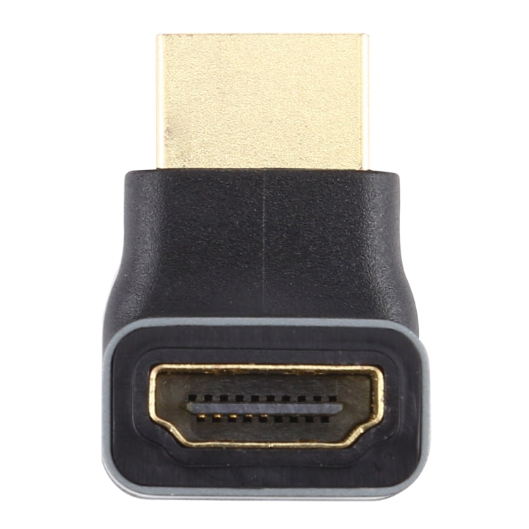 Adaptateur HDMI femelle vers HDMI femelle en alliage d'aluminium avec tête coudée à 90 degrés (noir)