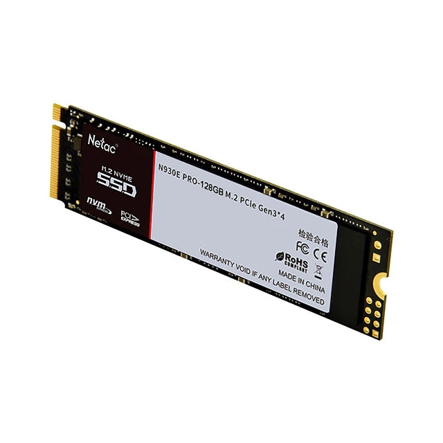 Unidad de estado sólido PCIe Gen3x4 Netac N930E Pro de 128 GB M.2 (NVMe)